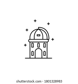 observatory line icon. Signs and symbols can be used for web, logo, mobile app, UI, UX