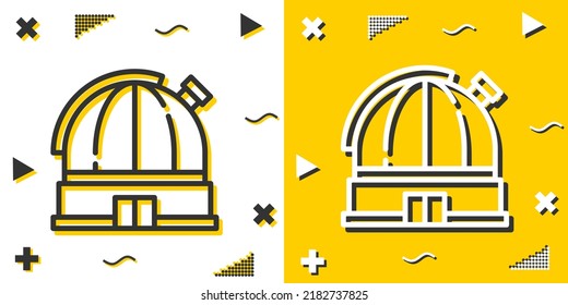 observatory line icon. Simple outline style.observatory linear sign. Vector illustration isolated on white background. Editable stroke EPS 10