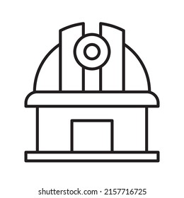 Observatory line icon for space icon or logo template