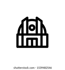 Observatory Logo , Line Style Icon , Vector Illustration