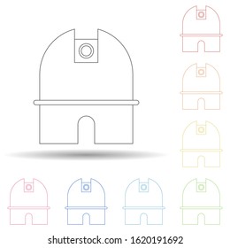 Observatory in multi color style icon. Simple thin line, outline vector of space icons for ui and ux, website or mobile application