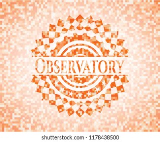 Observatory orange mosaic emblem