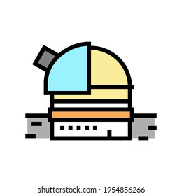 observatory planetarium color icon vector. observatory planetarium sign. isolated symbol illustration