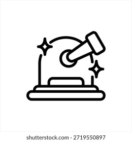 Observatorium einfache schwarz gefüllte Umrissgrafik