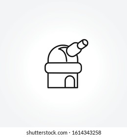 Observatory Telescope icon on white background