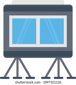 observatory vector flat colour icon