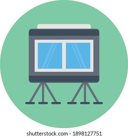 observatory vector flat colour icon