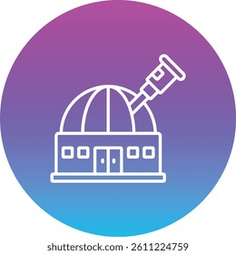 Observatory vector icon. Can be used for printing, mobile and web applications.