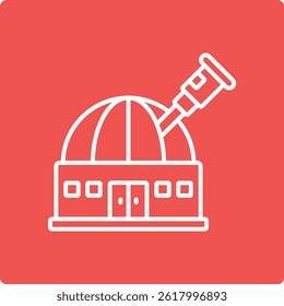 Icono de Vector del observatorio. Se puede utilizar para aplicaciones de impresión, móviles y de Web.