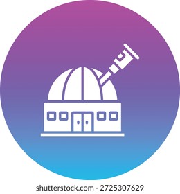 Vektorsymbol des Observatoriums. Kann für Druck-, Mobil- und Web-Anwendungen verwendet werden.