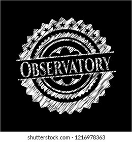 Observatory written on a blackboard