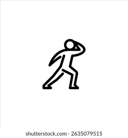 observe gesture outline icon. figure looking line art illustration.