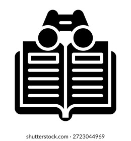Observe Icon Glyph Style Vector Illustration