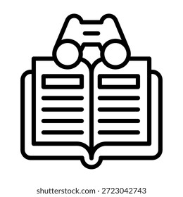 Observe Icon Line Style Vector Illustration