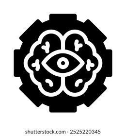 icono de observación con glifo de estilo