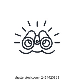 observe icon. vector.Editable stroke.linear style sign for use web design,logo.Symbol illustration.