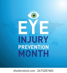 Observado cada año durante octubre, Ilustración vectorial del mes de prevención de lesiones oculares
