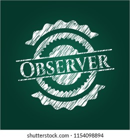 Observer with chalkboard texture