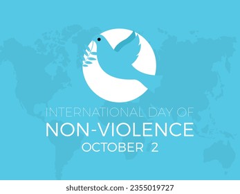 Observing the International Day of Non-Violence to Promote Compassion and Understanding. Peace and Harmony Vector Illustration Template.