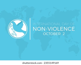 Observing the International Day of Non-Violence to Promote Compassion and Understanding. Peace and Harmony Vector Illustration Template.