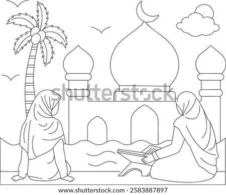 Similar – Image, Stock Photo Moon behind veil clouds