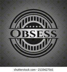 Emblema oscuro obsceno. Ilustración vectorial. Detallado. 