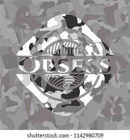 Obsess on grey camo texture