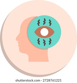 Icono de estilo de círculo plano de obsesión