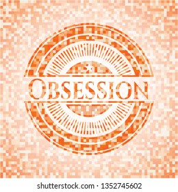 Obsession orange mosaic emblem