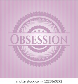 Obsession retro pink emblem