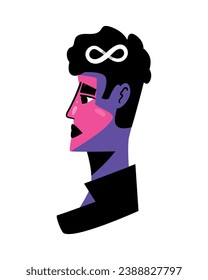 ilustración de carácter de trastorno compulsivo obsesivo