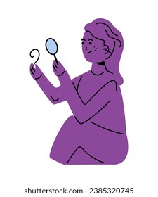 obsessive compulsive disorder girl vector isolated