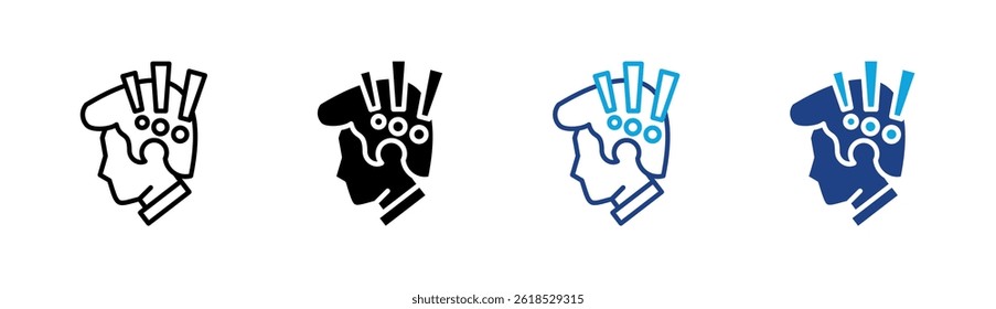 Elemento obsesivo del icono del desorden compulsivo para el diseño