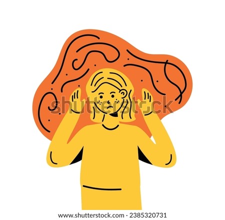 obsessive compulsive disorder illustration vector isolated