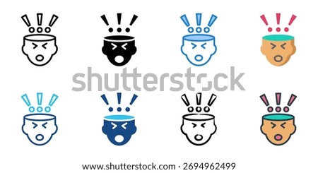 Obsessive Compulsive Disorder (OCD) icon set multiple style collection 
