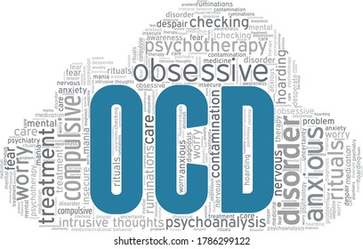 Obsessive Compulsive Disorder Ocd Word Cloud Stock Vector (Royalty Free ...