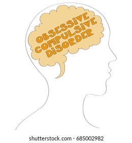 Obsessive compulsive disorder vector illustration 
