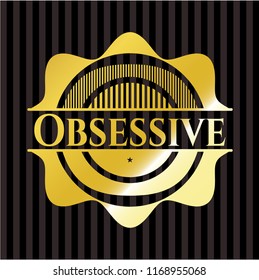 Obsessive gold shiny emblem