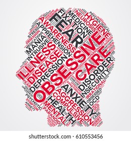 obsessive word cloud head typography