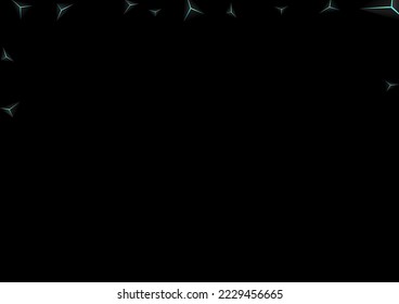 Obsidian Crystal Background Black Vector. Jet Black Prism Decorative. Triangular Cover Backdrop. Onyx Shape Texture.