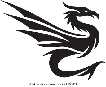 
Obsidian Majesty Dragon Vector Logo