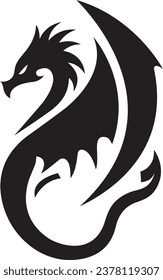 
Obsidian Majesty Dragon Vector Logo