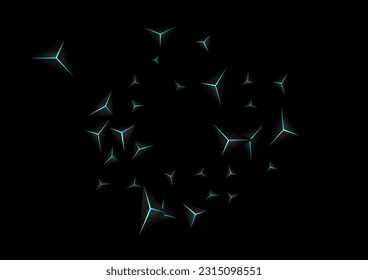 Vector negro de fondo del polígono obsidiano. Sólo Geometría Triangular. Textura de faceta. Ilustración de Jet Black Future.