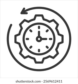 Obsolescence Outline Icon Vector Illustration
