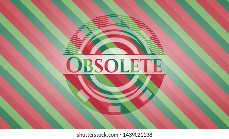 Obsolete christmas style emblem. Vector Illustration. Detailed.