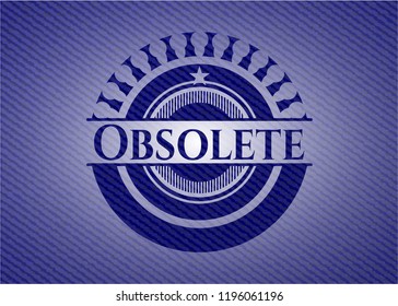 Obsolete emblem with jean high quality background