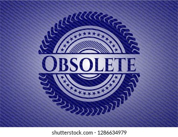 Obsolete emblem with jean high quality background