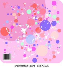 obsolete pink vector design of stripes with barcode