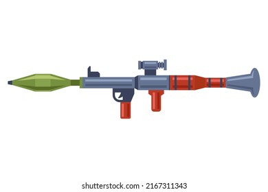 lanzador de granadas soviéticas obsoleto. armas antitanque. ilustración vectorial plana.