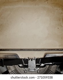 obsolete typewriter with paper